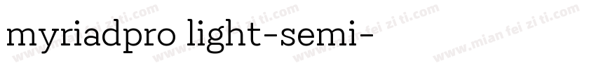 myriadpro light-semi字体转换